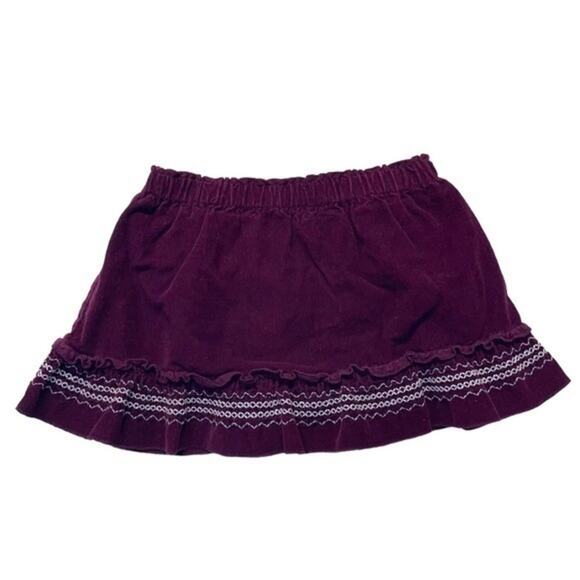 Covington Courdroy Skirt Smocked Ruffle Size 18 Months plum purple - Picture 1 of 8
